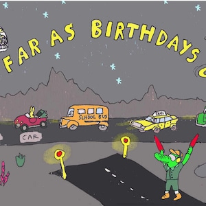 子供の誕生日カード - 旅行
