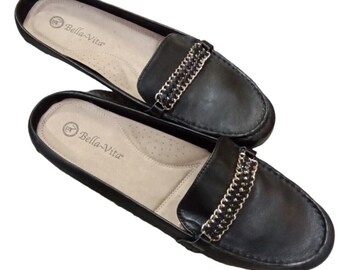 Bella Vita Lucinda Women's Mule Loafers 11M Leather Black