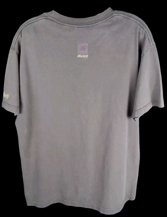 VINTAGE Rare Macbeth T Shirt Size L Brown Cotton … - image 2