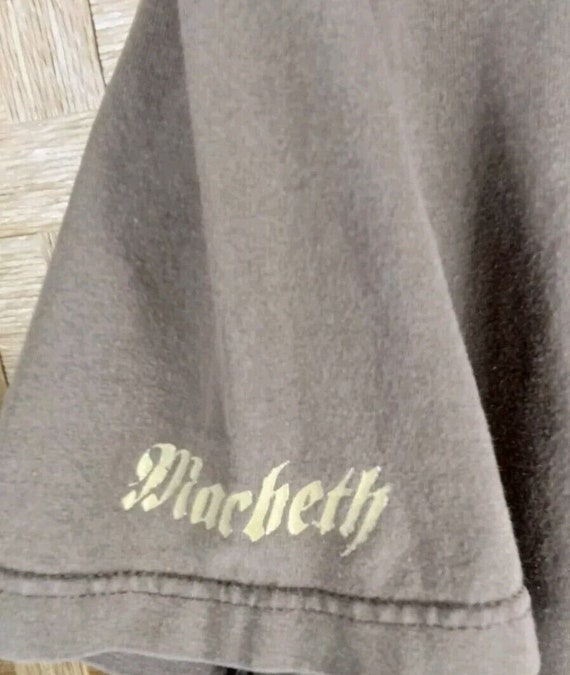 VINTAGE Rare Macbeth T Shirt Size L Brown Cotton … - image 4