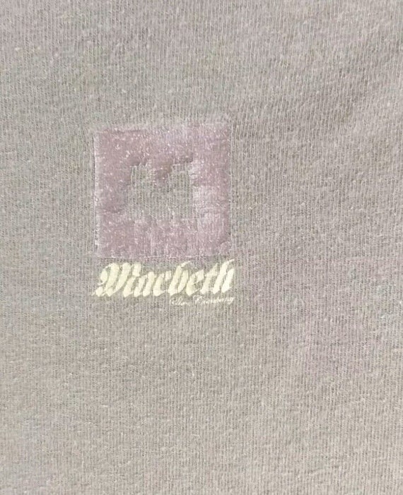 VINTAGE Rare Macbeth T Shirt Size L Brown Cotton … - image 5