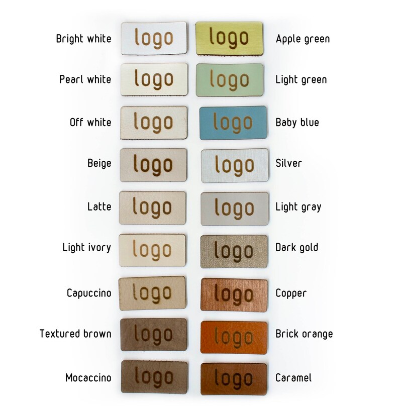 Sew custom faux leather labels for clothing label for Etsy