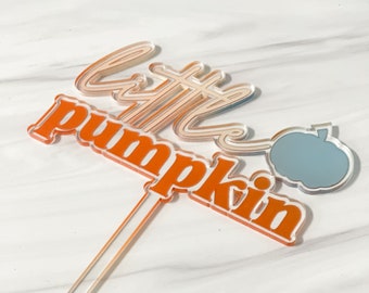 little pumpkin cake topper, little pumpkin cake decor, baby shower decor, baby shower, first birthday decor, 1st birthday, fall decor, fall