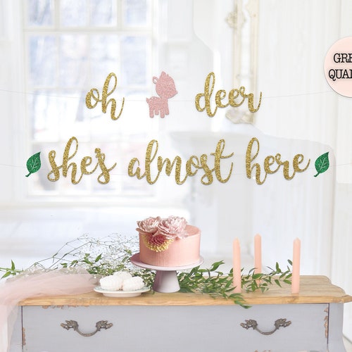 Woodland Baby Shower Decorations Boy Oh Deer Baby Shower Etsy