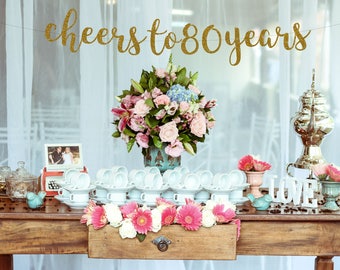 80th birthday decor etsy