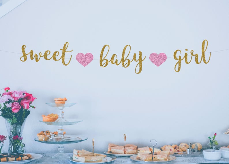 Sweet Baby Girl Banner It S A Girl Baby Shower Banner Baby Shower Decorations Baby Shower Decor Baby Girl Shower Decor