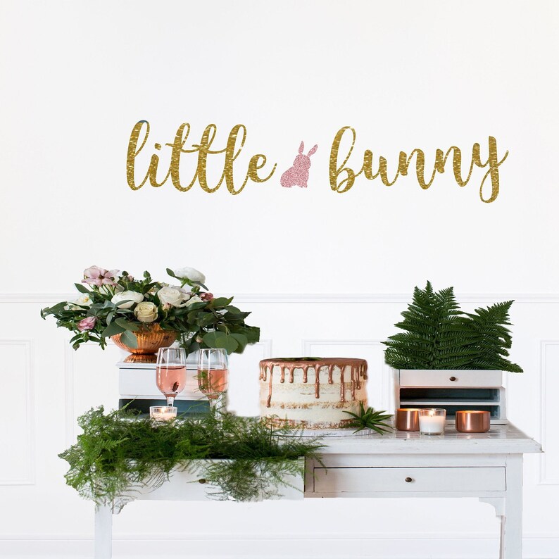 Little Bunny Banner Spring Baby Shower Banner Easter Etsy Little Bunny Banner Spring Baby Shower Banner Easter Etsy