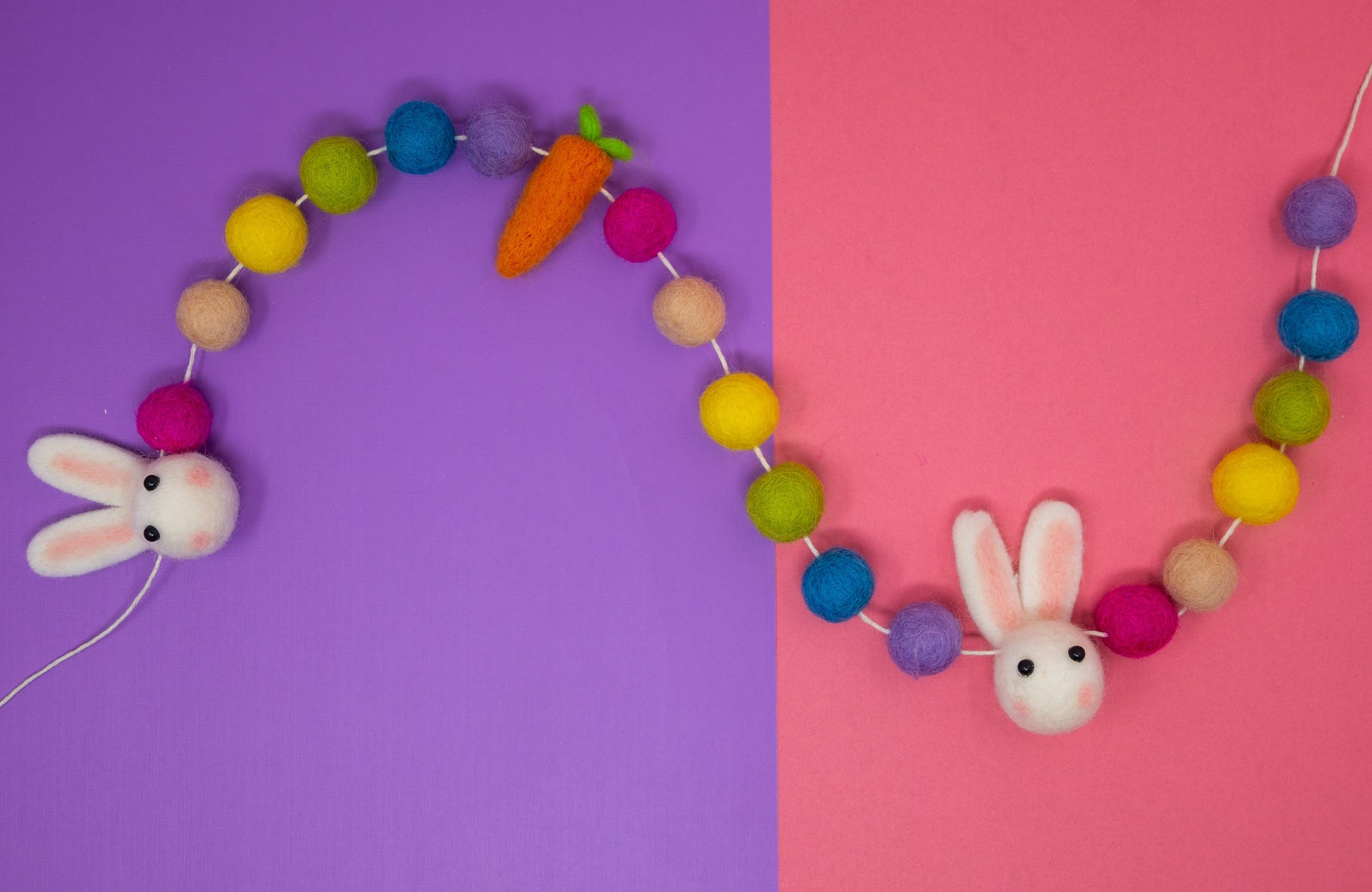Felt Ball Garland Rainbow Garland Spring Garland Spring Etsy