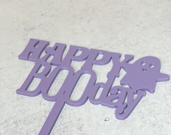 happy booday cake topper, cake topper, halloween cake topper, birthday cake topper, halloween birthday, ghost, booday, boo day, cake decor