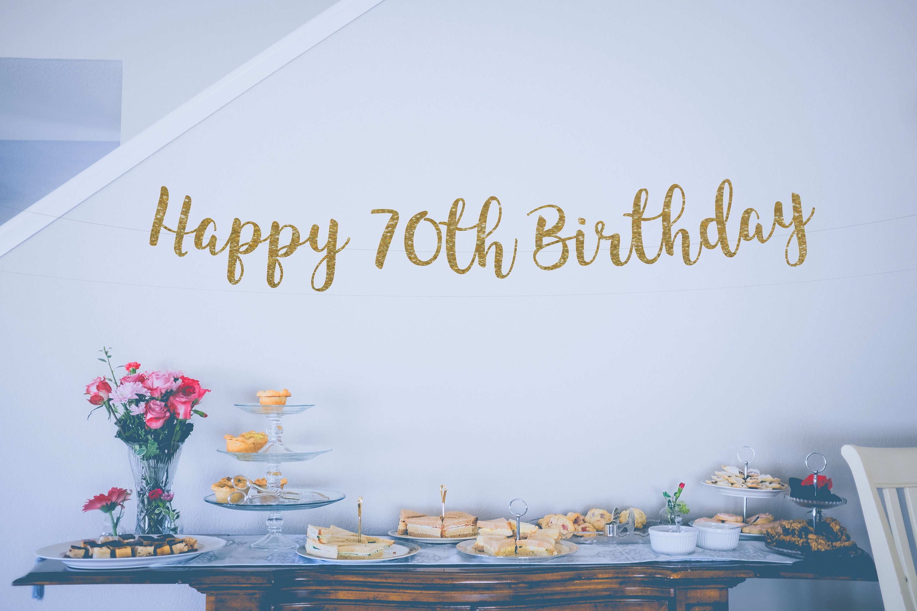 Happy 70th Birthday Banner 70th Birthday Banner Happy 70th - Etsy Australia