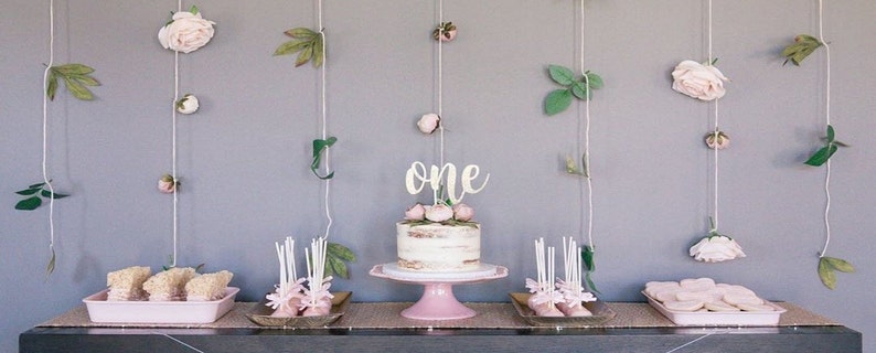 first birthday cake topper one cake topper Gold Glitter party decorations cursive topper