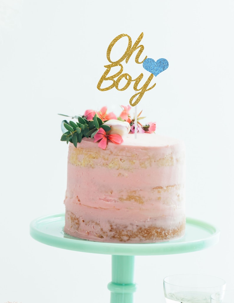Oh Boy Cake Topper Baby Boy Shower Cake Topper New Baby Etsy
