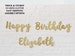 Happy Birthday Banner, Gold Birthday Banner, Happy Birthday Sign, Birthday Party Banner, Glitter banner, name Happy Birthday Banner
