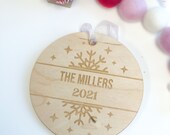 custom tree ornament, christmas ornament, round ornament, wooden ornament, first christmas, first christmas ornament, ornament, xmas decor