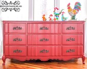 Items Similar To Sold Handpainted Red Black French Provincial