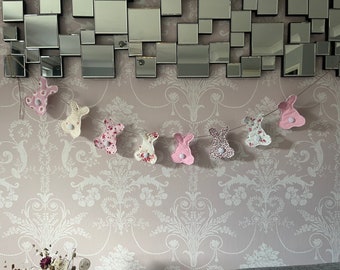 Gorgeous Easter floral bunny bunting set