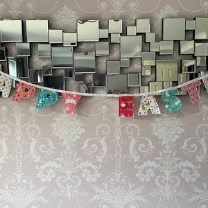 fabric happy Easter bunting image 1
