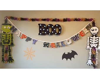 Glow in the dark Happy Halloween bunting