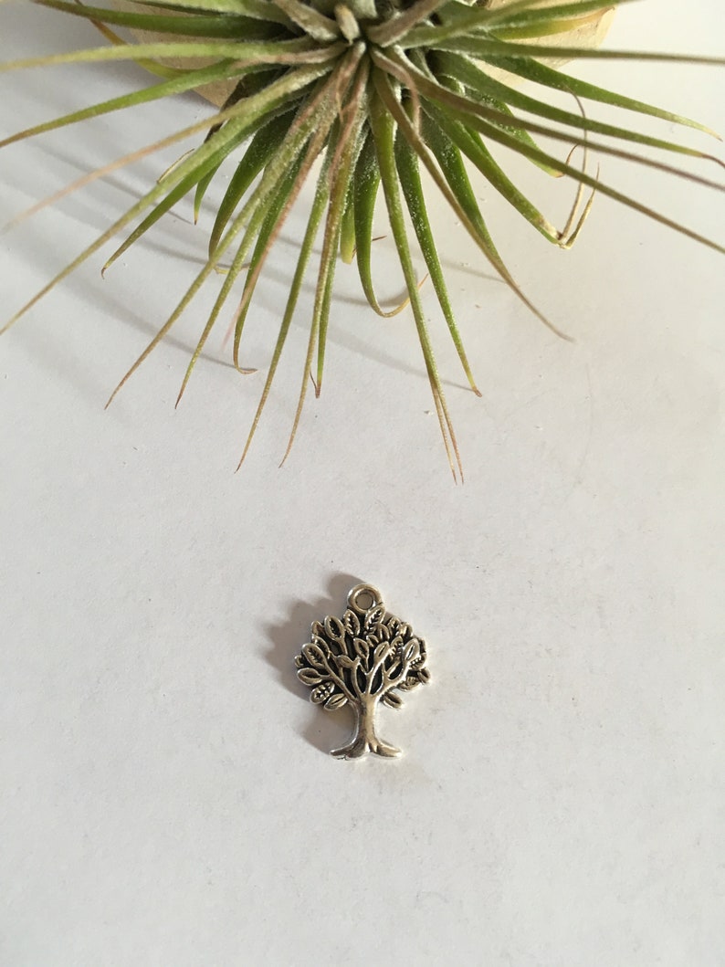 5pc Tibetan Style Tree of Life Antique Silver Alloy Charms