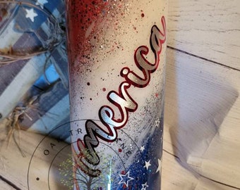 Americana/Patriotic 30oz Tumbler/Red White and Blue America