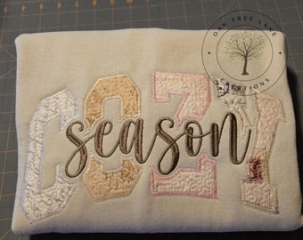 Embroidered Cozy Season Sweatshirt, Applique Design