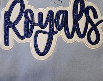 KC Royals Sweatshirt: Machine Embroidery Applique Design