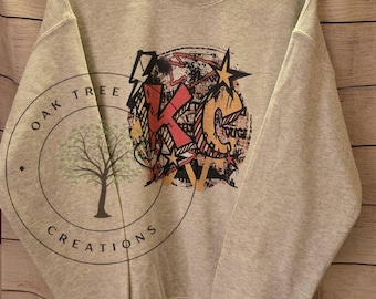 KC/Kansas City Chiefs Football-Design / Sublimation Sweatshirt