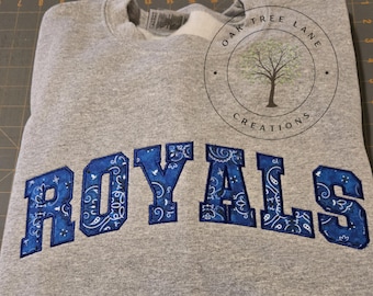 KC Royals Applique Embroidery Sweatshirt