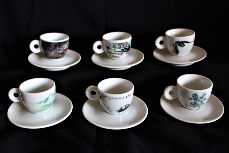 Set of 6 Illy Espresso Cups 1995 by An Du ITALY NEW Etsy