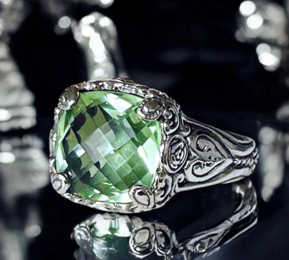 Green Aventurine Heart Ring