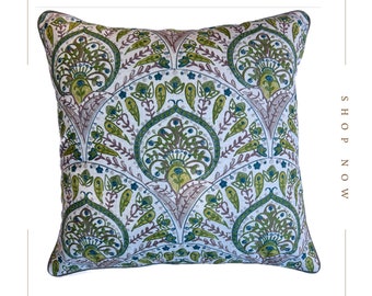 Elantra Embroidery Throw Pillow Cover 22 x 22 inches