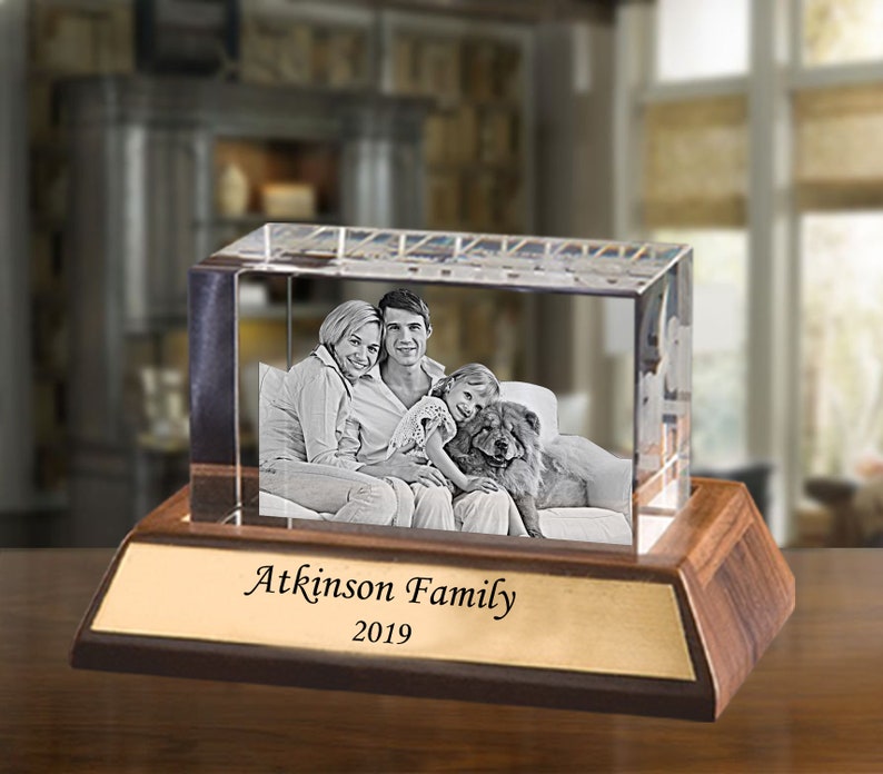 Custom Engraved Photo Glass Block Personalized Crystal Etsy