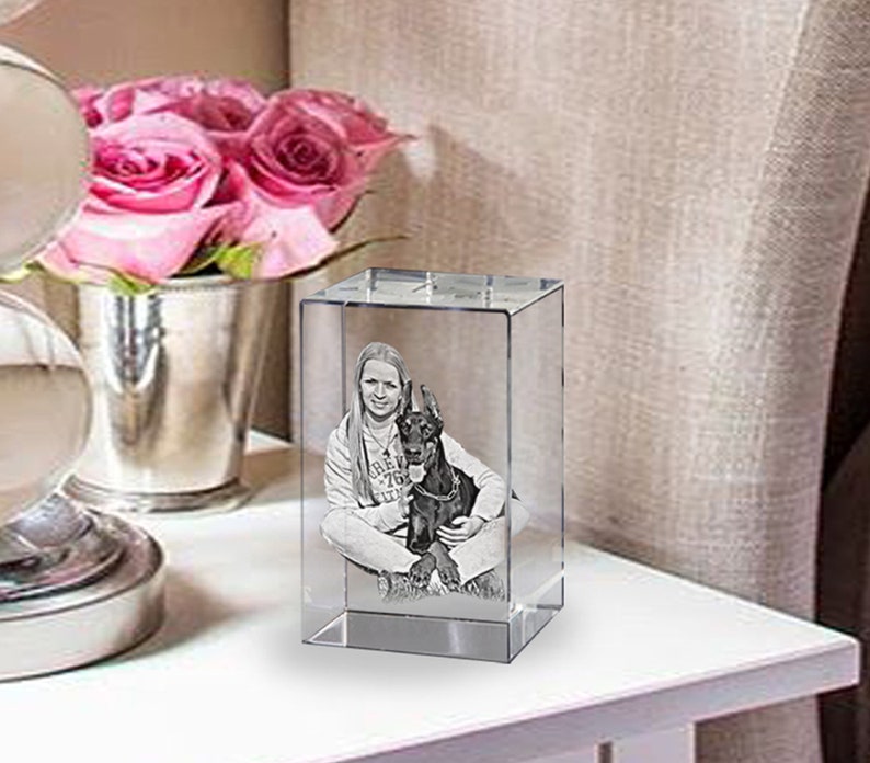 Personalized Crystal Photo Gift Mom 3D Laser Etched Crystal Etsy