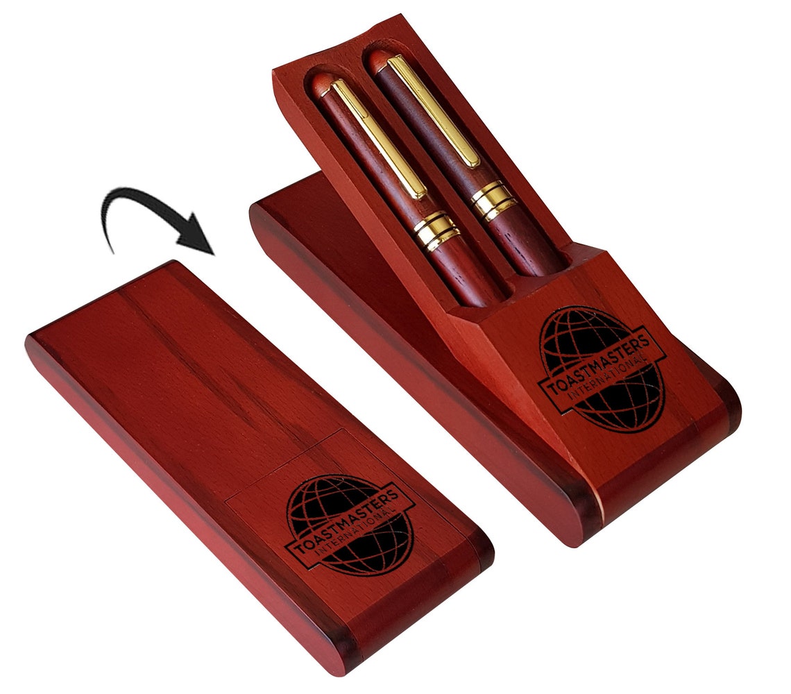 Personalized Laser Engraved Wooden Pen Set Roller Ball Pens Etsy