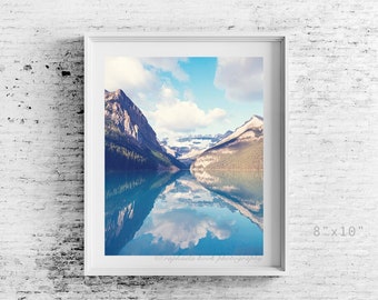 I Love Lake Louise, Turquoise Lake, Canadian Rockies, Landscape, Alberta Photography, Home Decor Wall Art Print, 8"X10" or  "11x14" #120