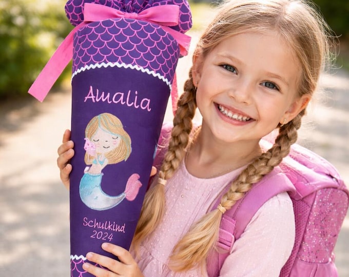 Schultüte Meerjungfrau passend zum Perlentauchbär Schulranzen