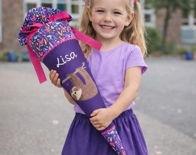 Schultüte Faultier passend zum Ambärzonas Schulranzen