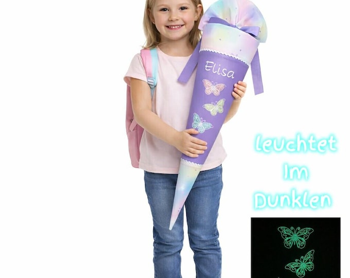 Schultüte Schmetterling (Schmetterlinge leuchten im Dunkeln) passend zum Butterfly Luna Schulranzen