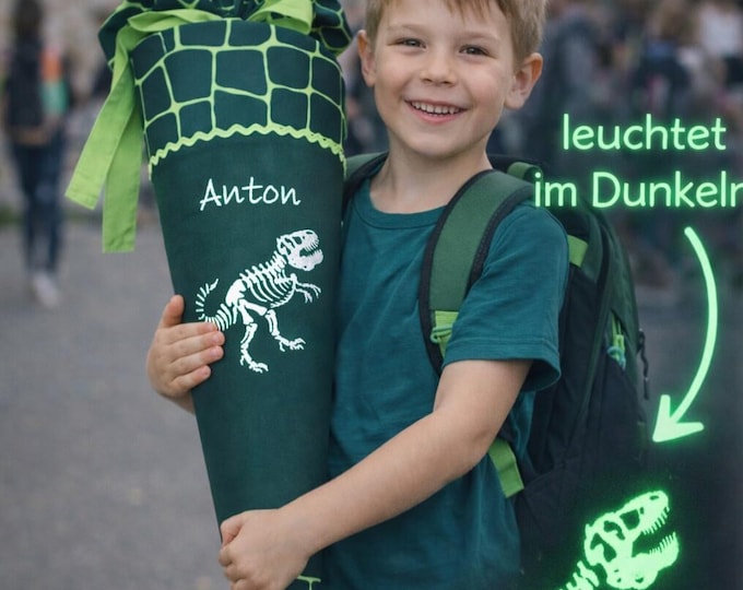 Schultüte Dino Dinoskelett (leuchtet im Dunkeln) passend zum BärRex Schulranzen