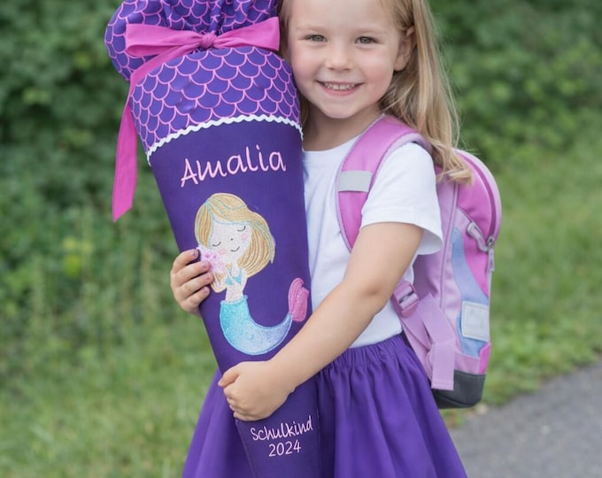 Schultüte Meerjungfrau passend zum Perlentauchbär Schulranzen