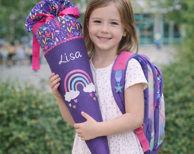 Schultüte Regenbogen passend zum Ambärzonas Schulranzen