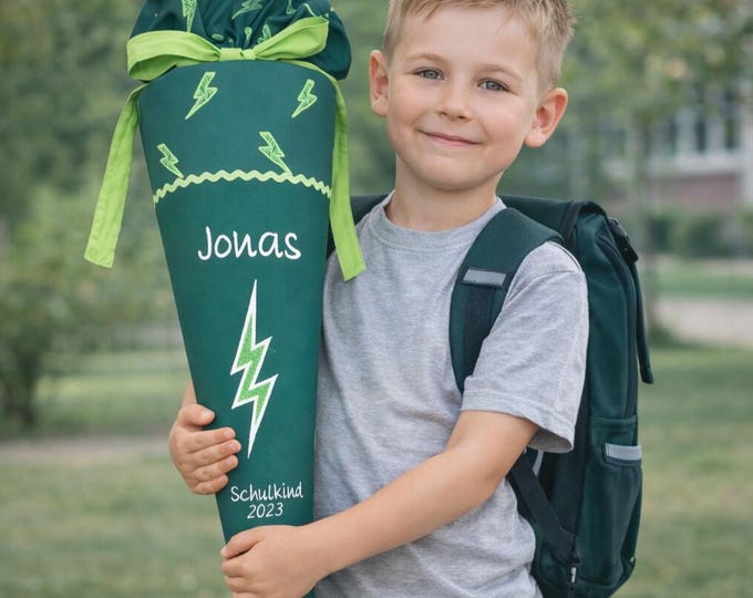 Schultüte Blitz (leuchtet im Dunkeln) passend zum Bärtastisch Schulranzen