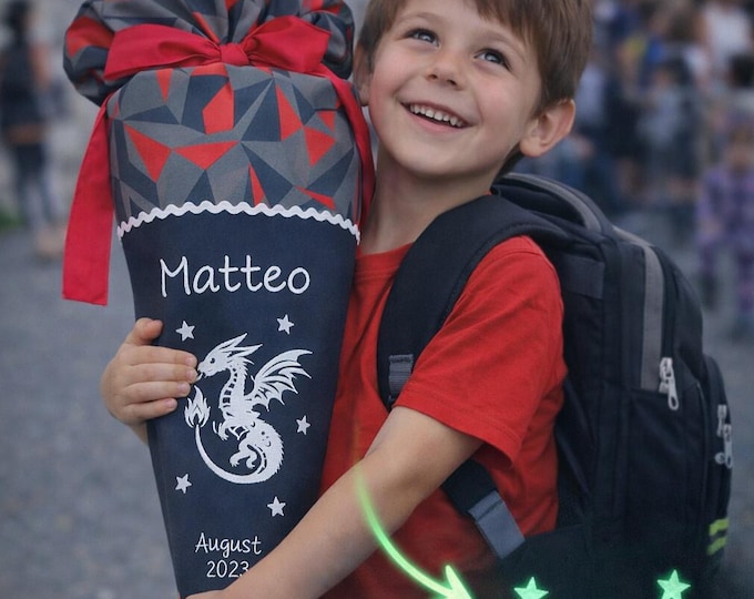Schultüte Drache (Leuchtet im Dunklen) passend zum TaekBärdo  Schulranzen