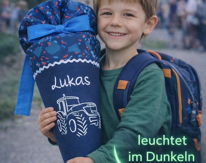 Schultüte Traktor (Leuchtet im Dunkeln) passend zum Tractor Freddy Schulranzen