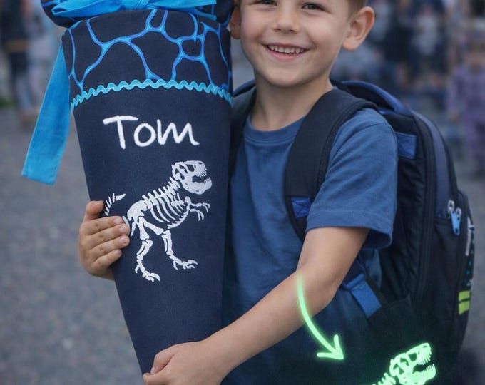 Schultüte Dino Dinoskelett (leuchtet im Dunkeln) passend zum Bärassic Garden Schulranzen