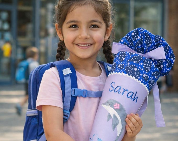 Schultüte Delfin passend zum Ozeanbärwohner Schulranzen
