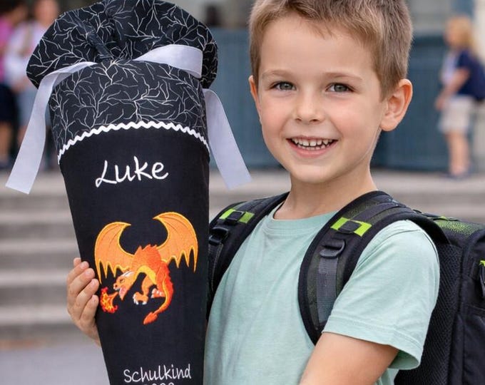 Schultüte Drache passend zum Super ReflektBär Glow Schulranzen