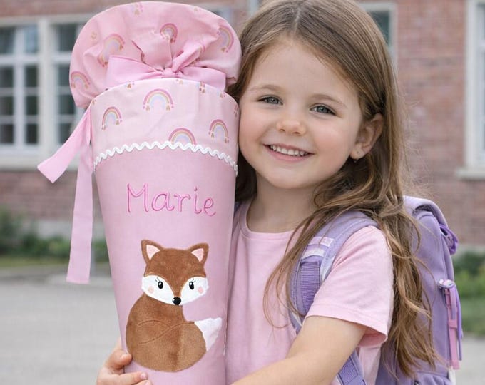 Schultüte Fuchs in Rose
