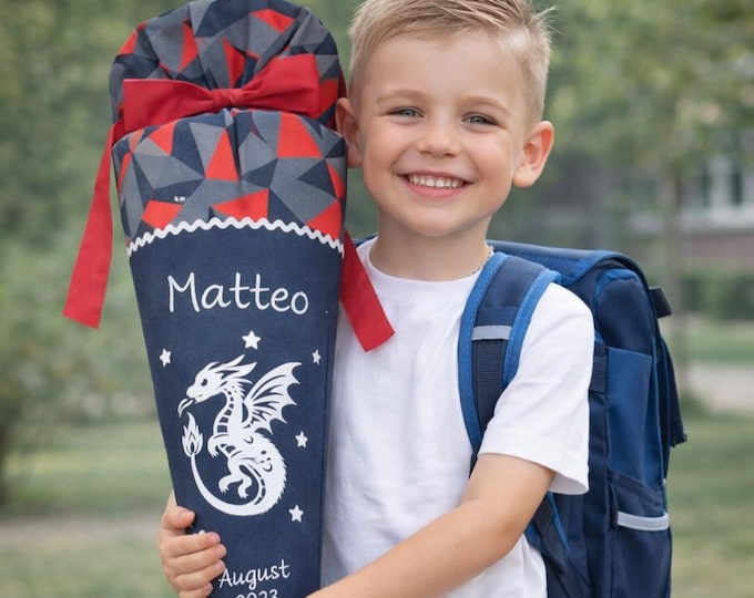 Schultüte Drache (Leuchtet im Dunklen) passend zum TaekBärdo  Schulranzen