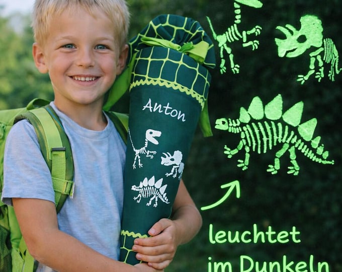 Schultüte Dino Dinoskelett (leuchtet im Dunkeln) passend zum BärRex Schulranzen
